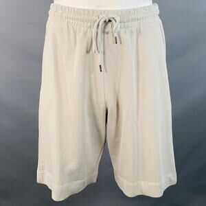 DRIES VAN NOTEN Size L Grey Cotton Drawstring Gym Shorts